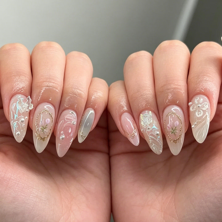 Elegant Decorative Gel Nail Enhancements Kalsten