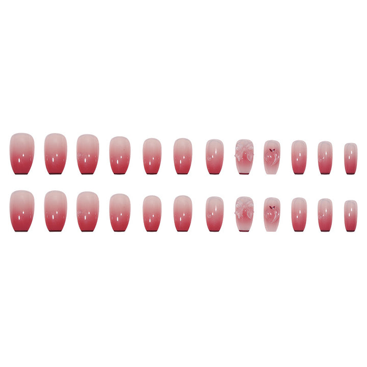 Elegant Long Press-On Nails with Floral Accents Kalsten
