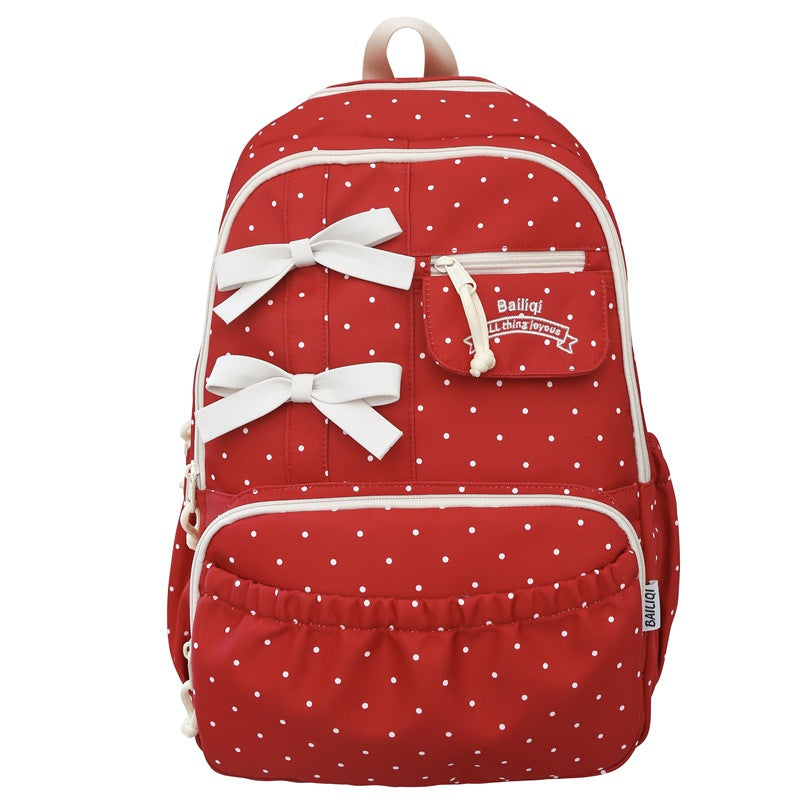 Charming Bow-Embellished Backpack Kalsten