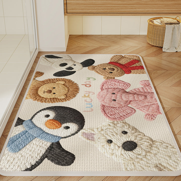 Cute Animal-Themed Bath Mat Kalsten