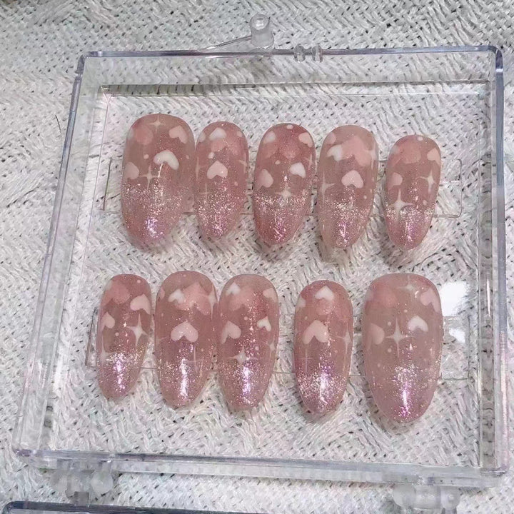 Decorative Heart Detail Press-On Nails