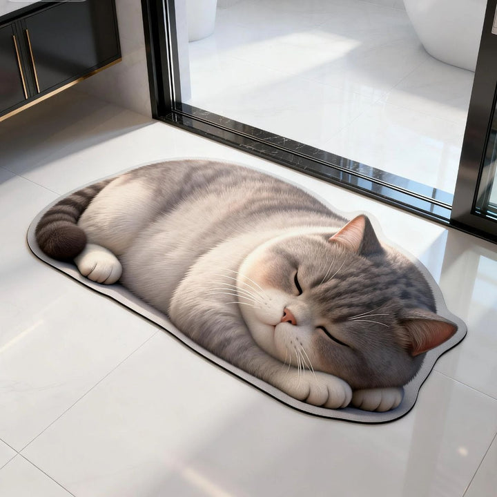 Cat-Shaped Area Rug
