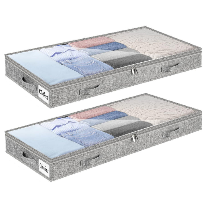 Under-Bed Storage Organizer with Zipper Closure