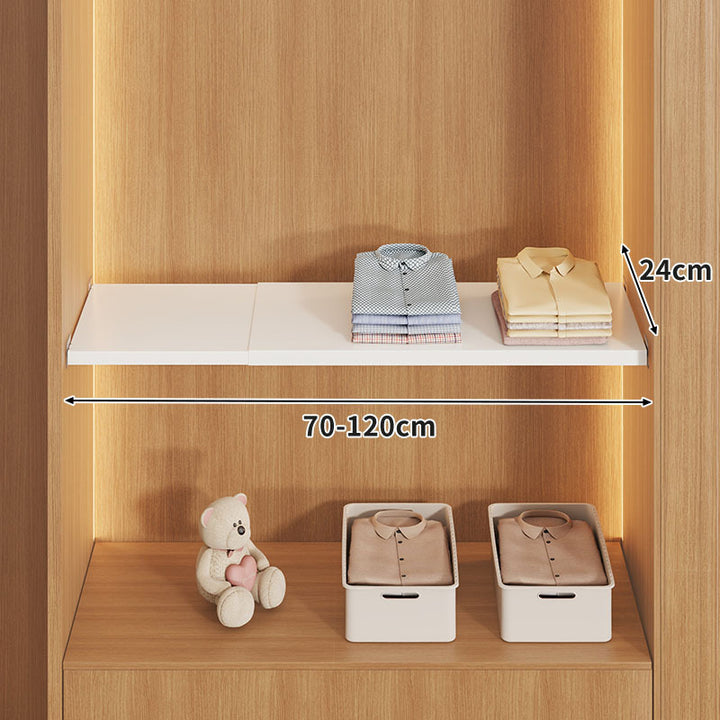 Expandable Hinged Closet Shelf Board