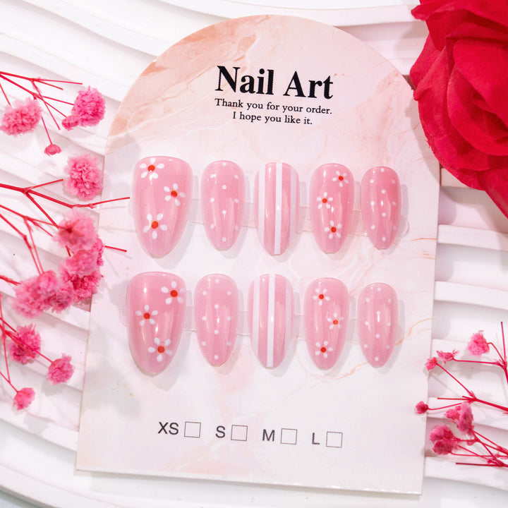 Elegant Floral Design Press-On Nail Art Set Kalsten