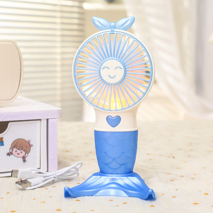 Women Portable Handheld Fan with Mermaid Design Kalsten