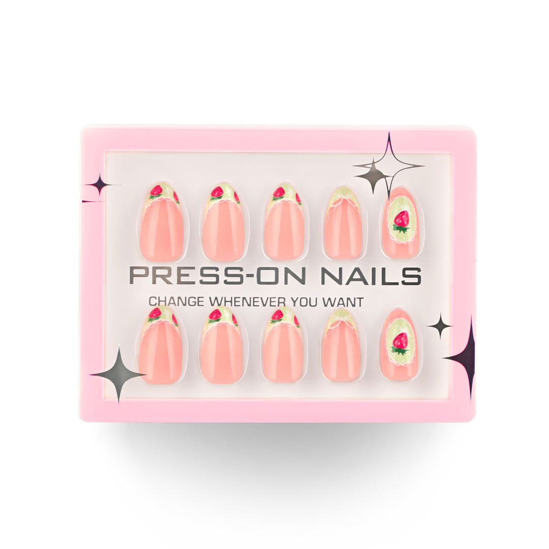 Artificial Press-On Nails with Floral Design Kalsten
