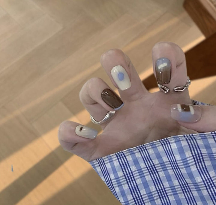 Decorative Glitter French Tip Nail Enhancements Kalsten
