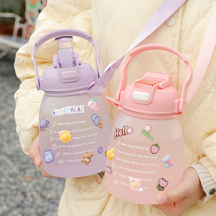 Women’s large water bottle with motivating time display Kalsten