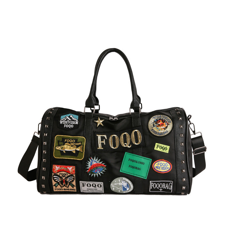 Stylish Patchwork Weekend Duffel Bag Kalsten