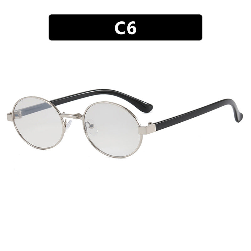 Women's round glasses with elegant metal frame and adjustable nose pads Kalsten