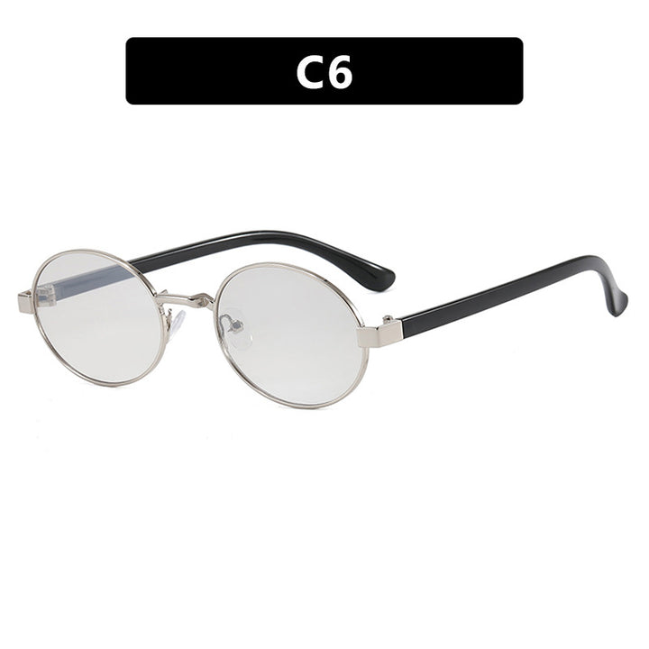 Women's round glasses with elegant metal frame and adjustable nose pads Kalsten