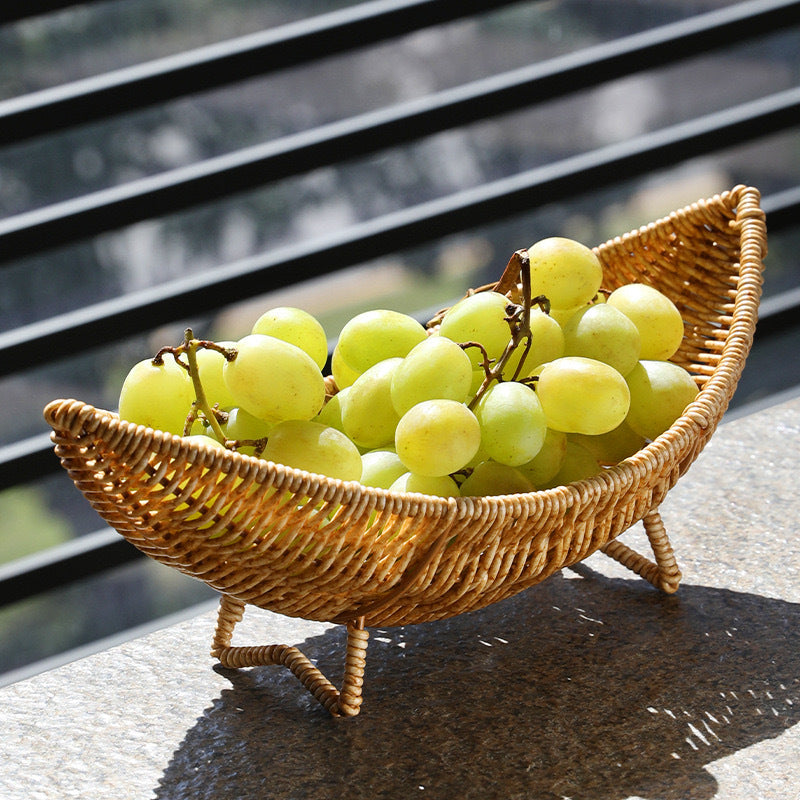 Unisex Unusual Rattan Fruit Bowl Kalsten