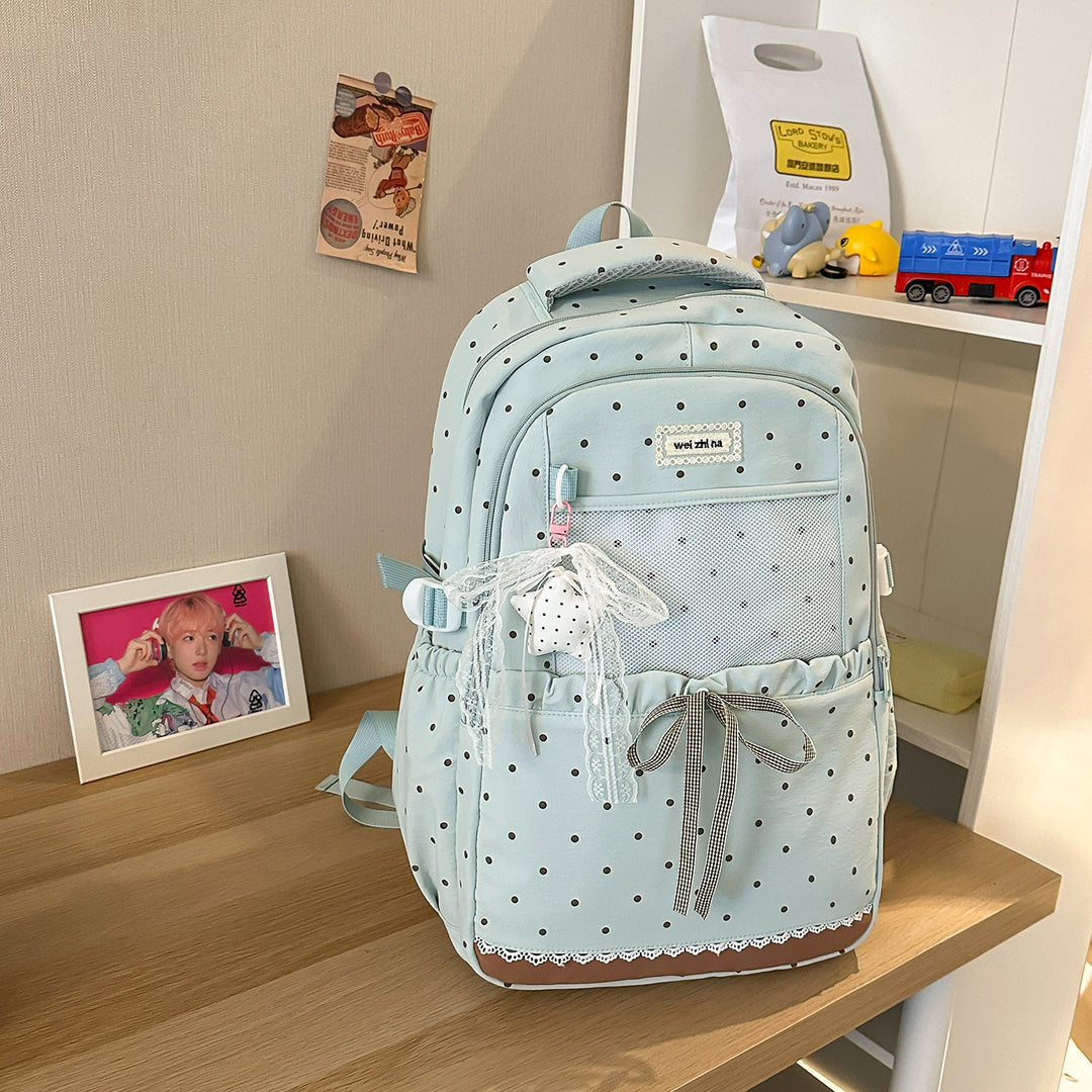 Stylish Polka Dot Patterned Backpack Kalsten