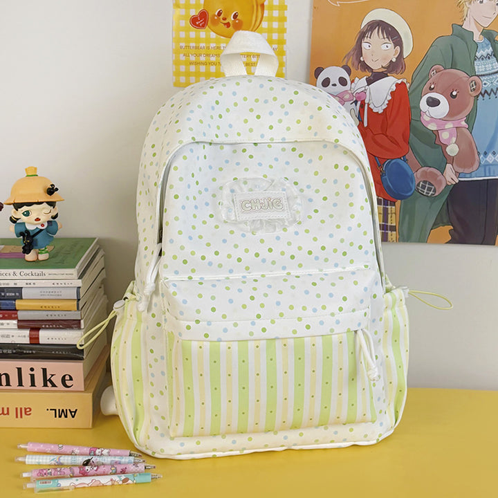 Cute Polka Dot Patterned Casual Backpack Kalsten
