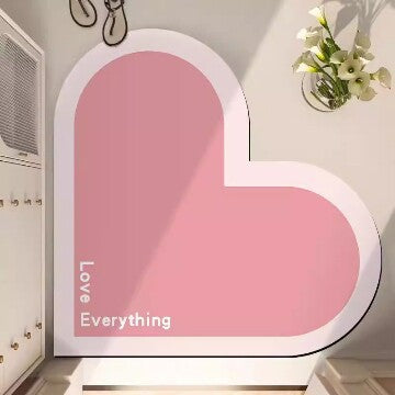 Heart-shaped Plush Bath Mat