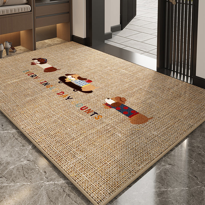Geometric Patterned Welcome Mat for Home Entryway