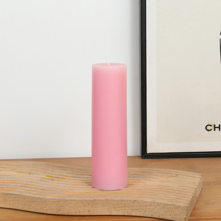 Straight Cylinder Pillar Candle Long-Burn Unscented Home Decor