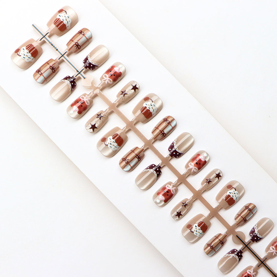 Whimsical Cupcake-Themed Press-On Nails
