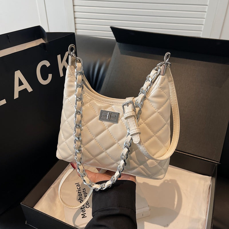 Quilted Faux Leather Chain Handbag Kalsten