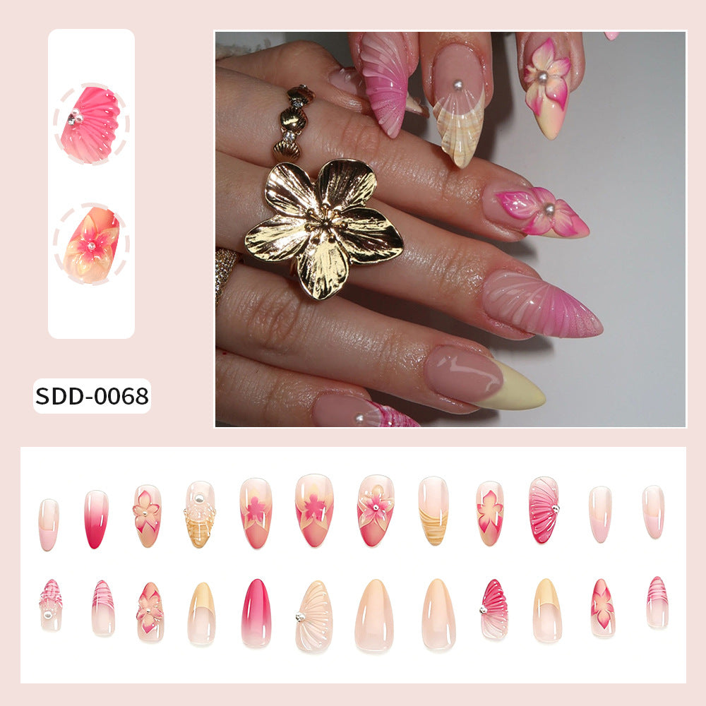 Floral Design Press-On Nail Set