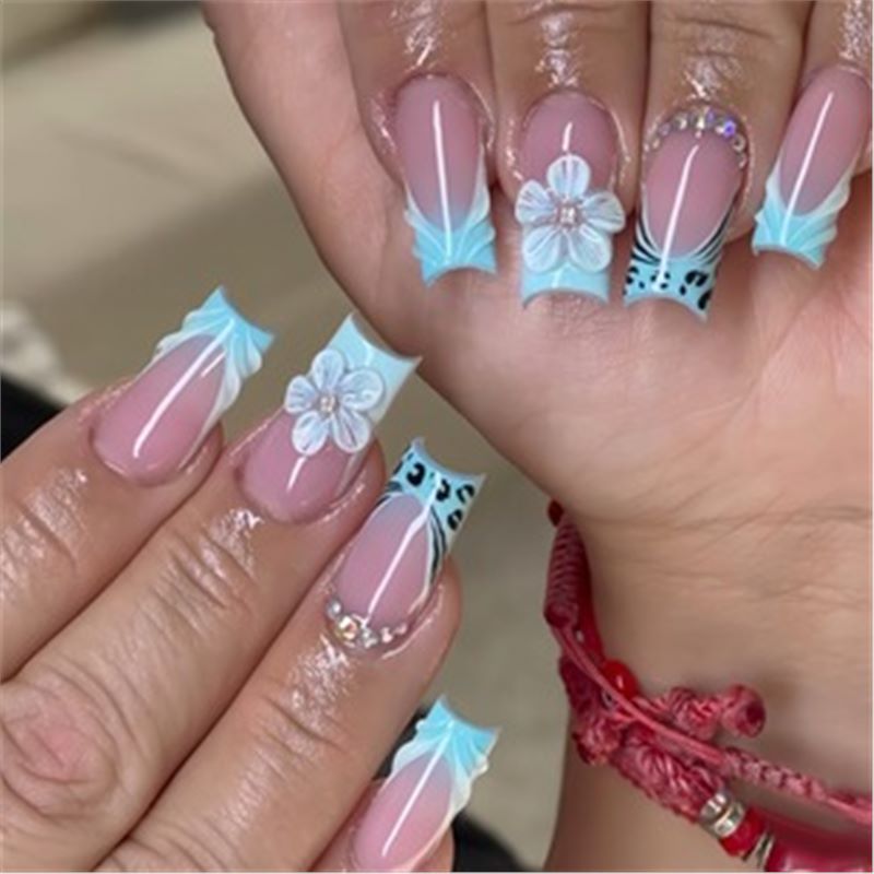 Artistic Press-On Nail Set with Premium Embellishments Kalsten