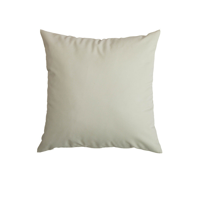Square Textured Linen-Feel Decorative Throw Pillow Cover with Hidden Zipper