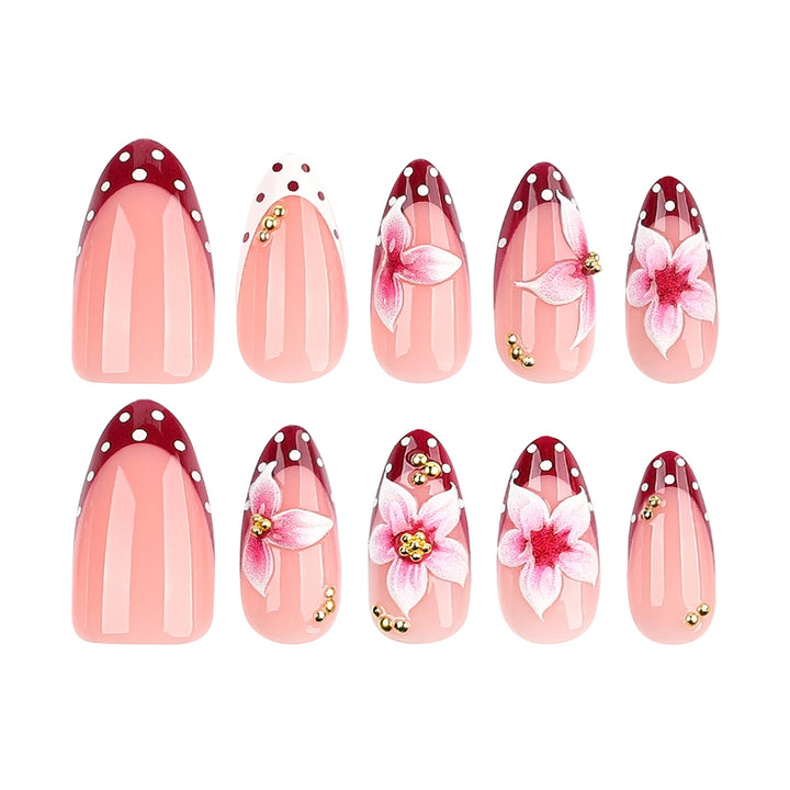 Artificial nails with flower design Kalsten