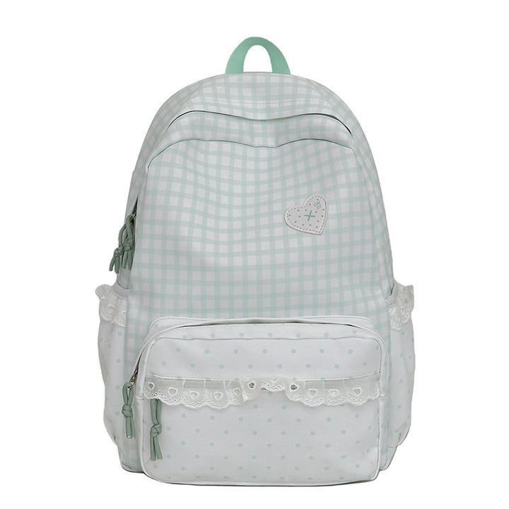 Whimsical Gingham Pattern Backpack Kalsten