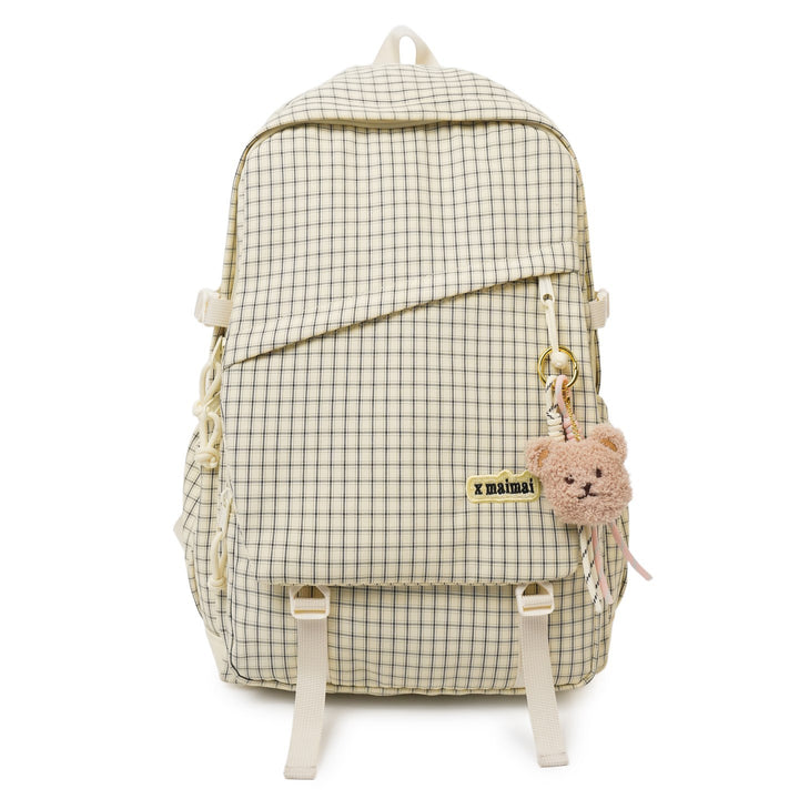 Stylish Grid Pattern Backpack Kalsten