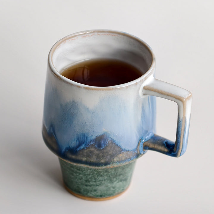 Artistic Glazed Ceramic Coffee Mug