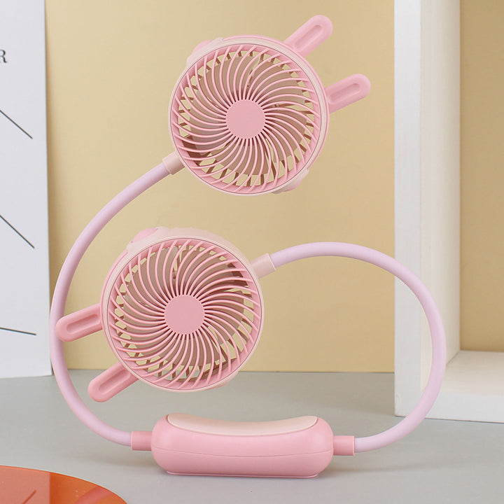 Women's Portable Mini Neck Fan with Dual Blower Kalsten