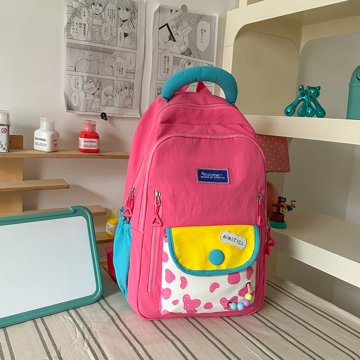 Stylish Multi-Pocket Backpack with Fun Accents Kalsten