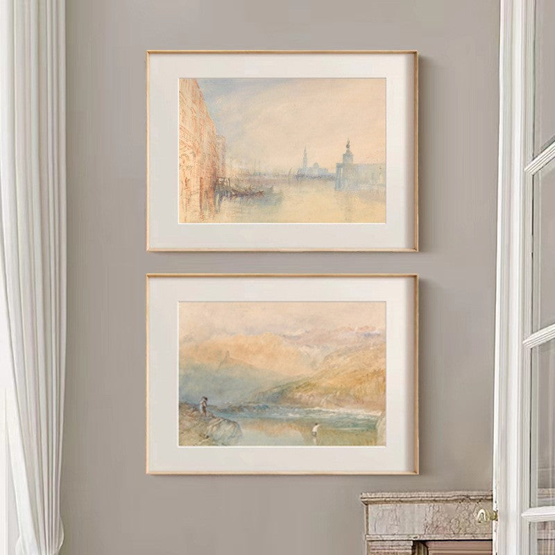 Framed Picturesque Waterfall Artwork