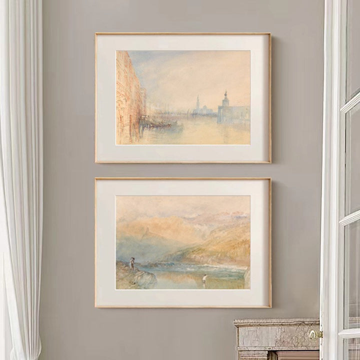 Framed Picturesque Waterfall Artwork