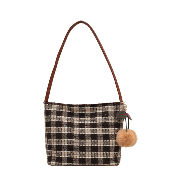 Classic Checkered Shoulder Bag