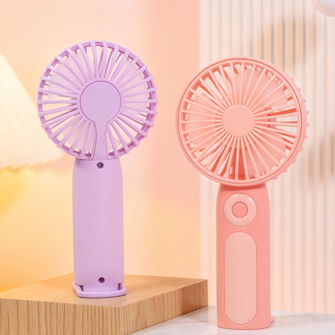 Women's Portable Hand Fan with USB Charging Function and Adjustable Tilt Kalsten