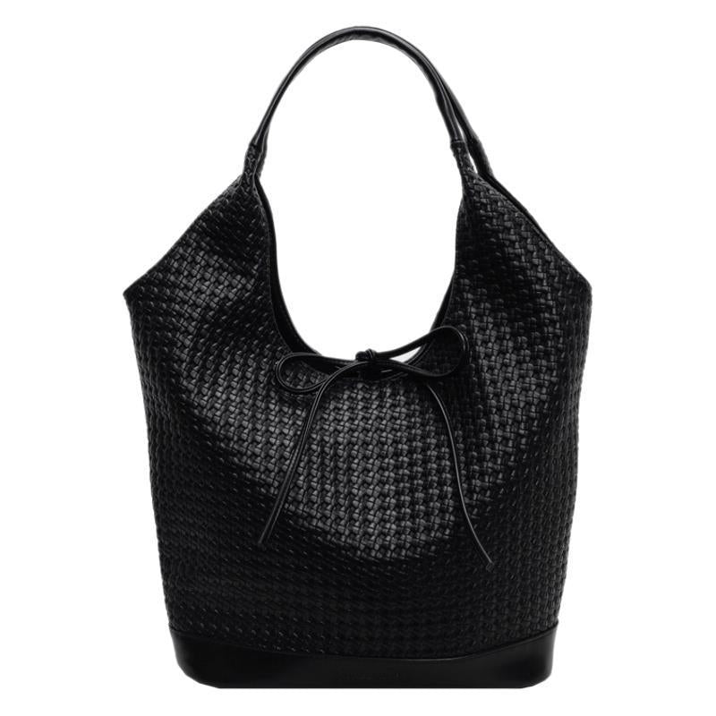 Stylish Woven Bucket Tote Bag