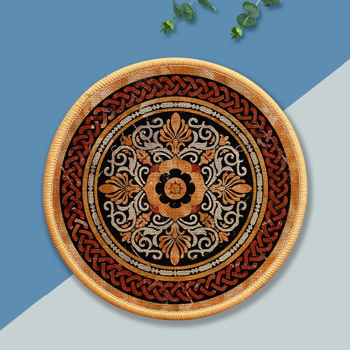 Decorative Round Floor Mat Kalsten