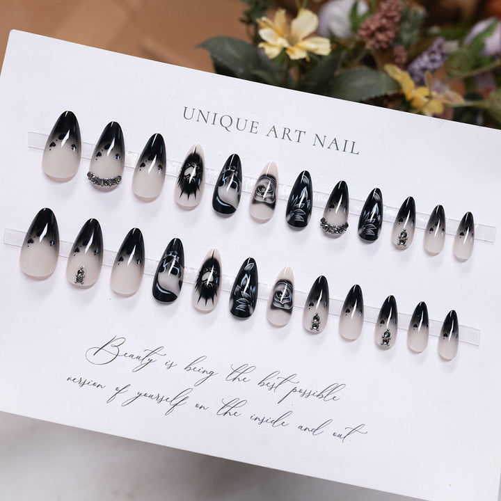 Artistic Stiletto Press-On Nails
