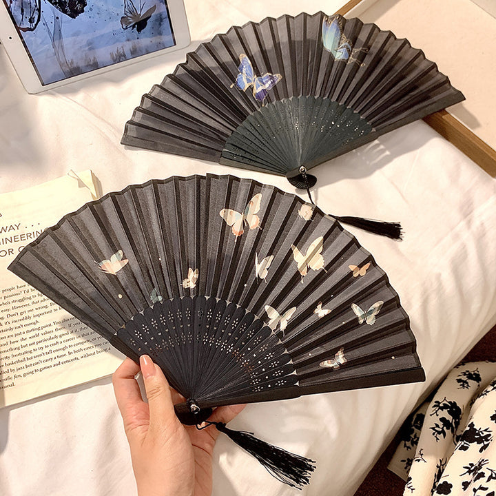Handcrafted fan with elegant butterfly design Kalsten
