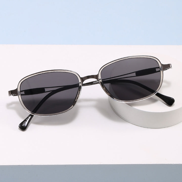 Fashionable sunglasses with square frame and slim metal frame Kalsten