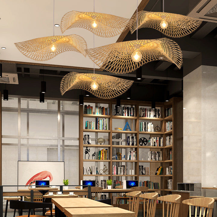Artistic Wave-Designed Pendant Light