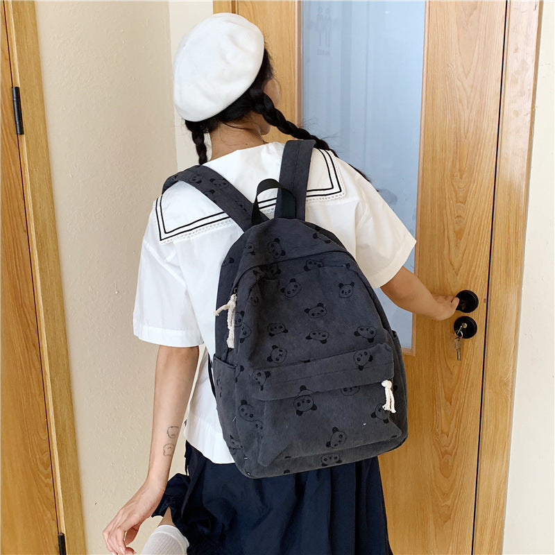 Casual backpack with panda motif Kalsten