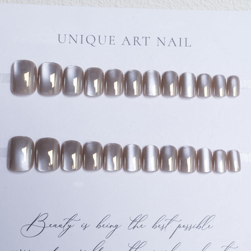 Iridescent Gel Press-On Nail Extensions