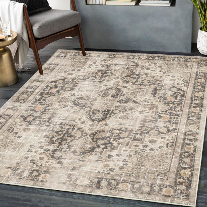 Vintage-Inspired Intricate Floral Area Rug Kalsten
