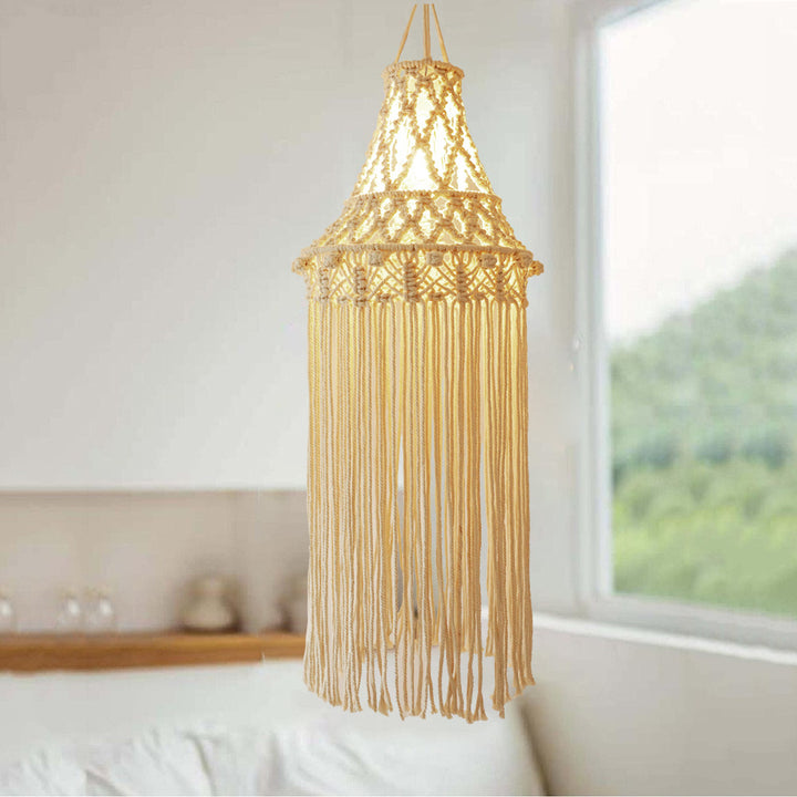 Macrame Hanging Light Fixture Kalsten