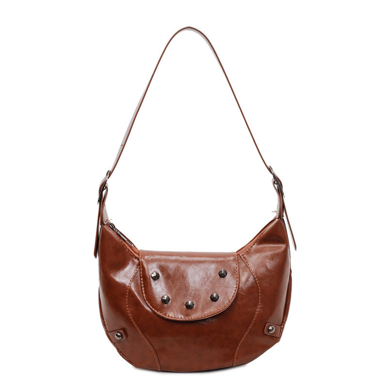Stylish Leather Hobo Bag Kalsten