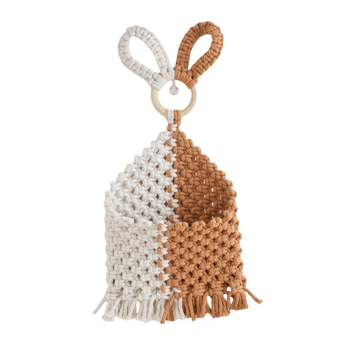 Decorative Macrame Storage Organizer with Rabbit Ears Kalsten