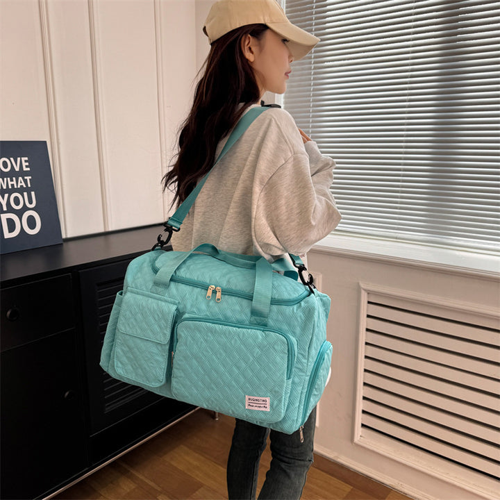 Spacious Quilted Weekend Duffle Bag Kalsten